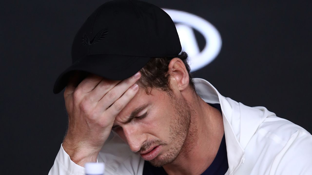 Murray gets emotional during a press conference following his first round defeat at the 2019 Australian Open.