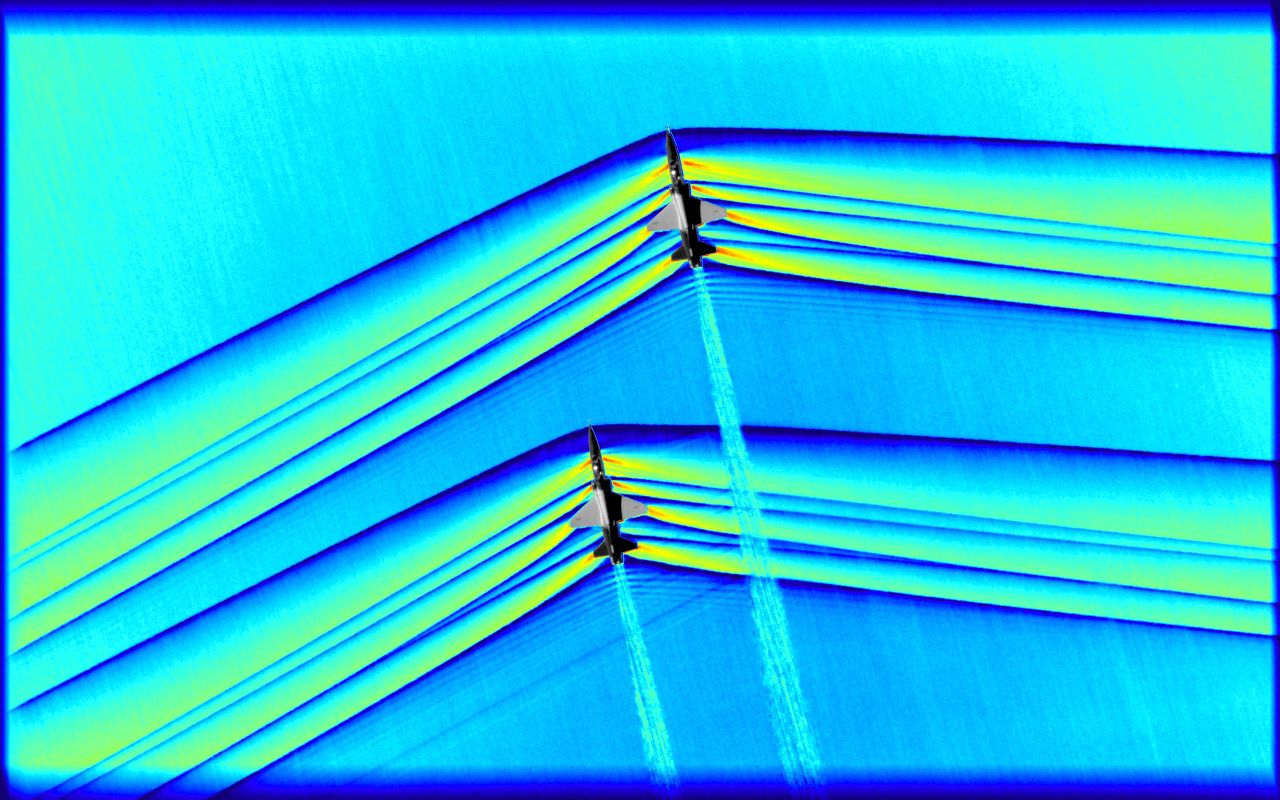 <strong>Supersonic sights: </strong>NASA's work to develop the X-59 QueSST aircraft alongside Lockheed Martin recently resulted in these amazing images that reveal the shape of sonic shockwaves.
