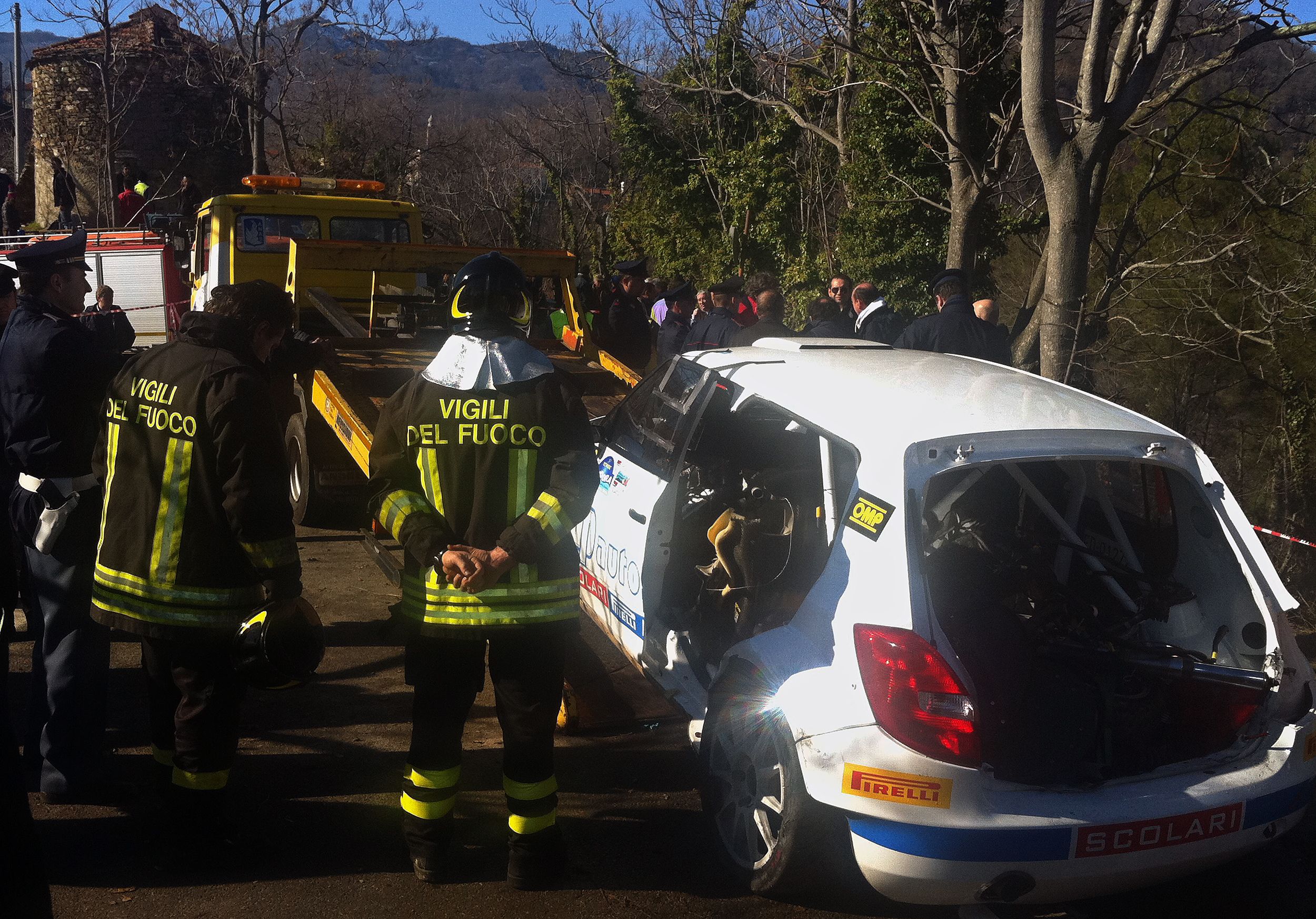 Firefighters spent an hour cutting Robert Kubica from his rally car at an event on the eve of the 2011 Formula 1 season.