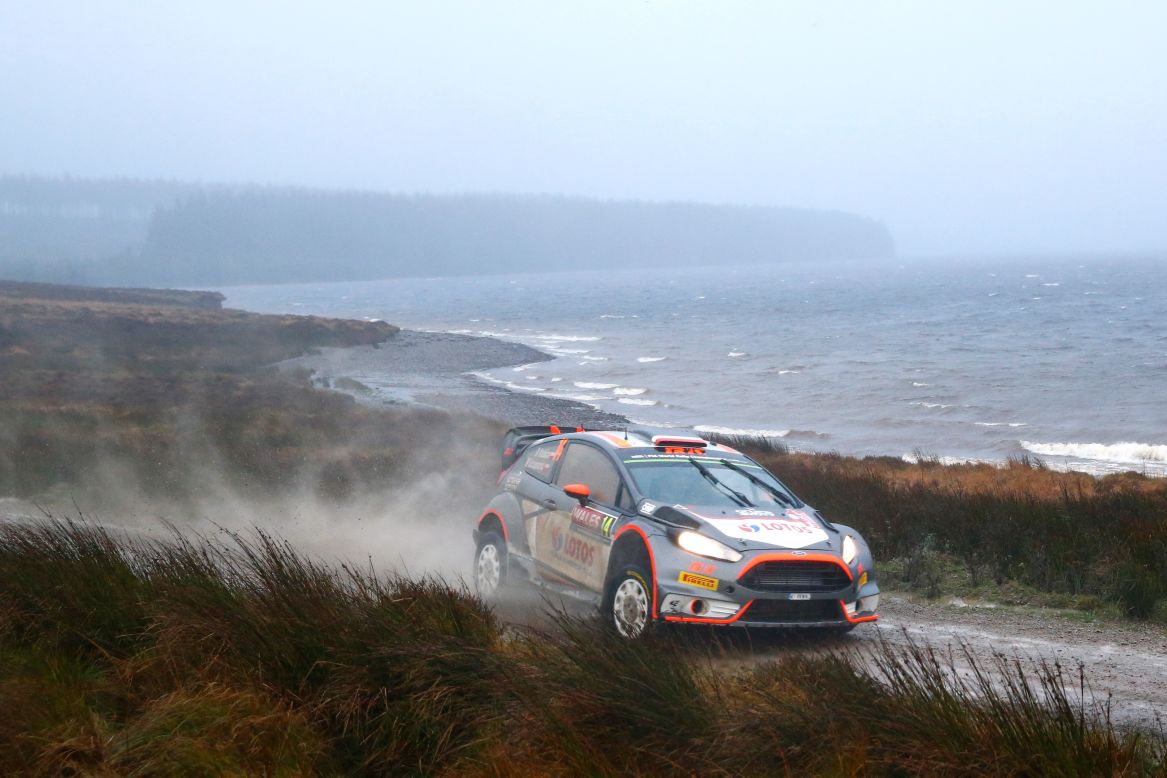 In all, he boasted 11 top-10 finishes in the World Rally Championship, his last in Britain back in 2015 (pictured).