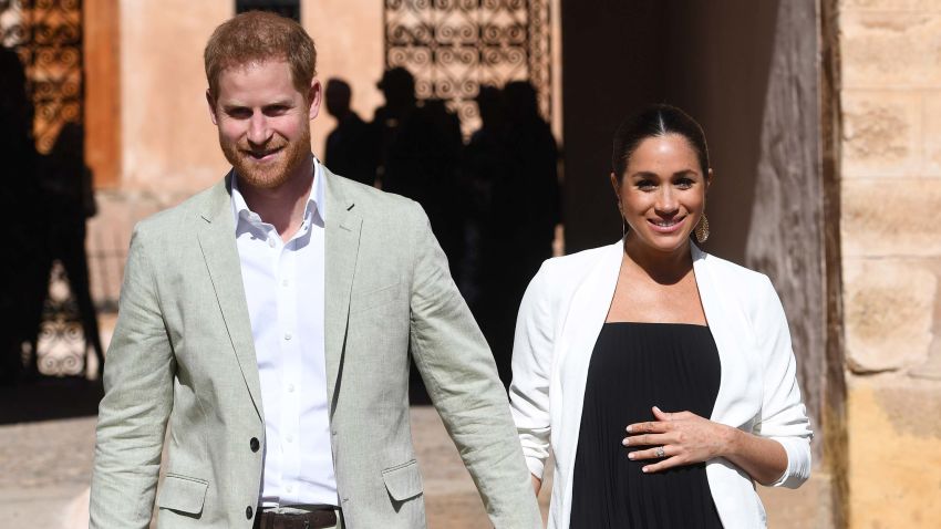 RABAT, MOROCCO - FEBRUARY 25:  Prince Harry, Duke of Sussex and Meghan, Duchess of Sussex walk through the walled public Andalusian Gardens which has exotic plants, flowers and fruit trees during a visit on February 25, 2019 in Rabat, Morocco.  (Photo by Facundo Arrizabalaga - Pool/Getty Images)