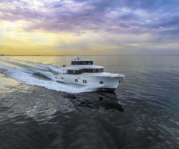 As well as superyachts, Gulf Craft have built power boats and sports cruisers. Their new 37-foot sport cruiser can sleep four guests.
