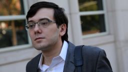 Martin Shkreli, former chief executive officer of Turing Pharmaceuticals AG, arrives at federal court in the Brooklyn borough of New York, U.S., on Thursday, Aug. 3, 2017