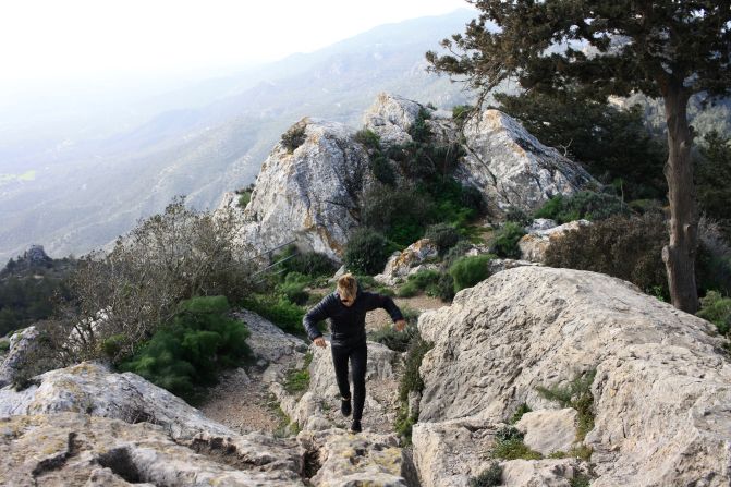 <strong>Kantara Castle.</strong> Visitors to Kantara Castle must climb a steep, rocky trail that serves as natural protection for the Byzantine fortress. 