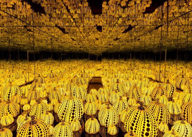 Dotted pumpkins have become one of Kusama's signature creations.