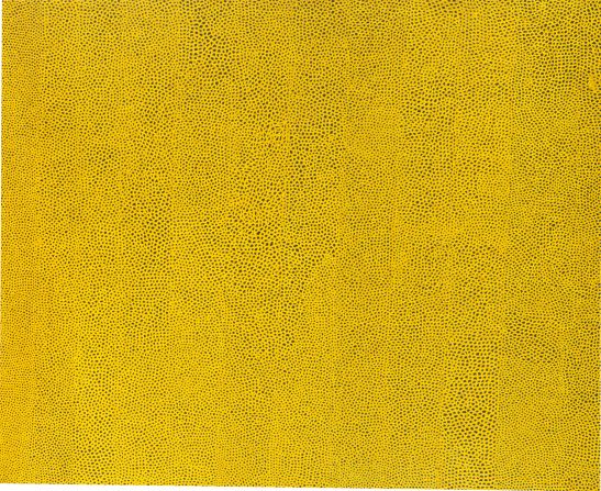 The 1960 painting "Infinity Nets Yellow" saw Kusama create a mesmerizing pattern of oil paint on canvas.