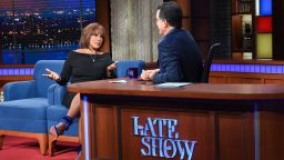 The Late Show with Stephen Colbert and guest  Gayle King during Thursday\'s March 7, 2019 show. Photo: Scott Kowalchyk/CBS ÃÂ©2019 CBS Broadcasting Inc. All Rights Reserved.