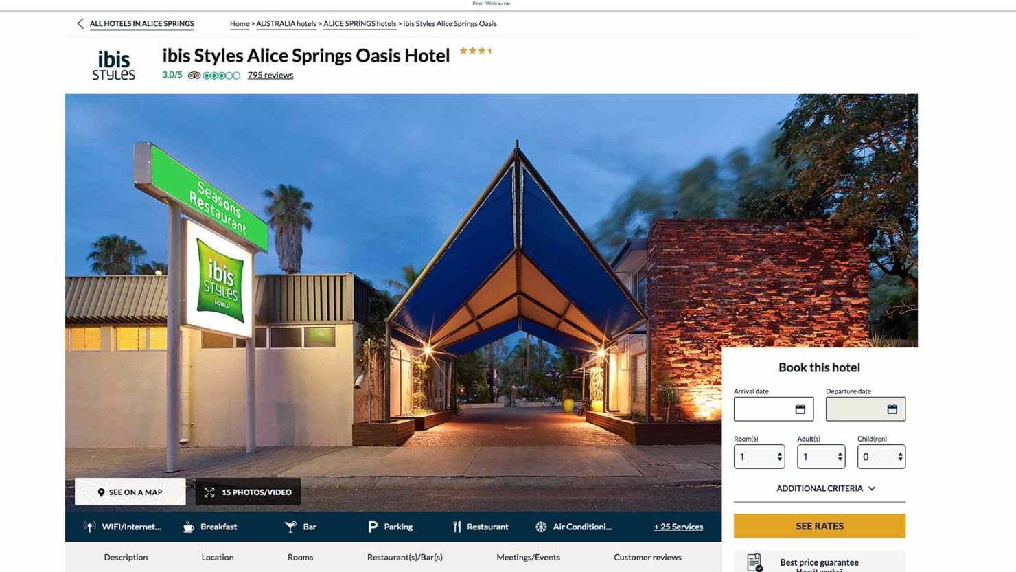 A report by Australian broadcaster ABC found that the Ibis Styles Alice Springs Oasis Hotel had a policy of segregating Aboriginal guests.