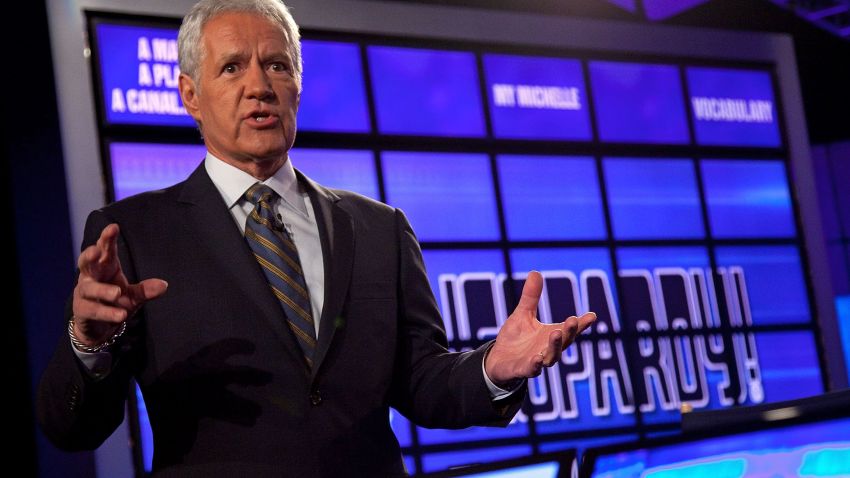 YORKTOWN HEIGHTS, NY - JANUARY 13:  Host of "Jeopardy!" Alex Trebek attends a press conference to discuss the upcoming Man V. Machine "Jeopardy!" competition at the IBM T.J. Watson Research Center on January 13, 2011 in Yorktown Heights, New York.  (Photo by Ben Hider/Getty Images)