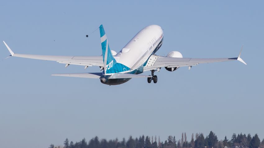 RENTON, WA - MARCH 16: A Boeing 737 MAX 7 lifts off for first flight at Renton Municipal Airport, on March 16, 2018 in Renton, Washington. The aircraft is the shortest variant of fuel efficient MAX family. (Photo by Stephen Brashear/Getty Images)
