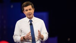 South Bend, Ind., MayorÊPete Buttigieg speaks during the CNN Democratic Presidential Town Hall at SXSW at ACL Live at the Moody Theater in Austin, Tex., on March 10, 2019. (Tamir Kalifa for CNN)