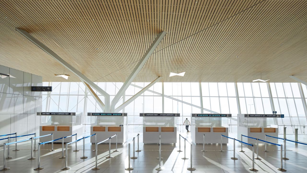 This new Israeli airport has a futuristic design.