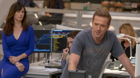 Maggie Siff, Damian Lewis in 'Billions'