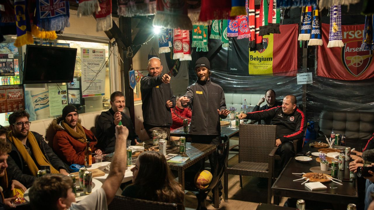 Rutland and Owens meet the locals during their cycle through Bulgaria
