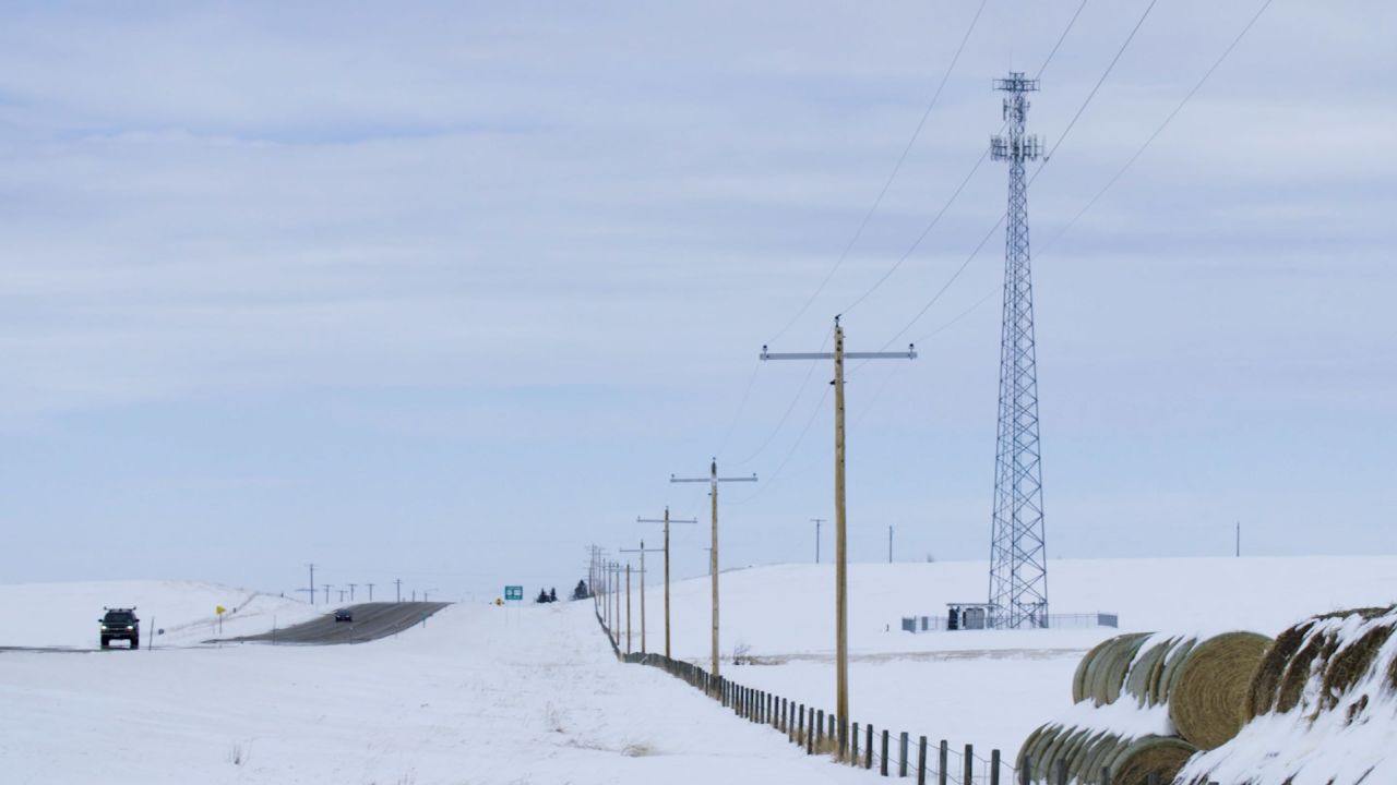 A Triangle Communication cell phone tower near Moore, MT