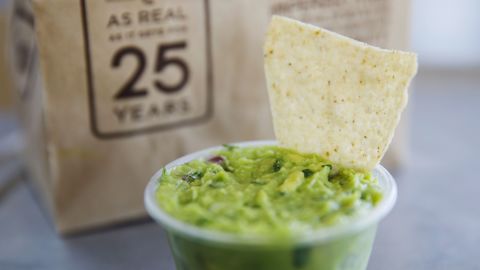Customers get free chips and guacamole with their first purchase as Chipotle Rewards members.