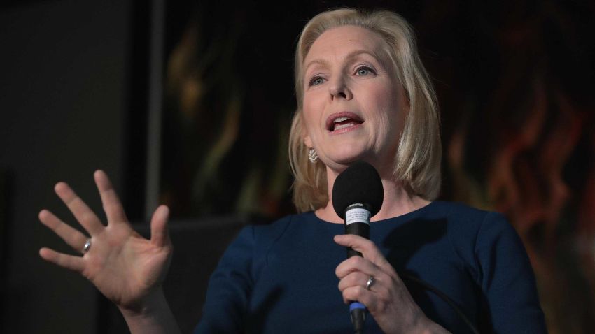 CEDAR RAPIDS, IOWA - FEBRUARY 18: U.S. Senator Kirsten Gillibrand speaks to guests during a campaign stop at the Chrome Horse Saloon on February 18, 2019 in Cedar Rapids, Iowa. Gillibrand, who is seeking the 2020 Democratic nomination for president, made campaign stops in Cedar Rapids and Iowa City today.  (Photo by Scott Olson/Getty Images)