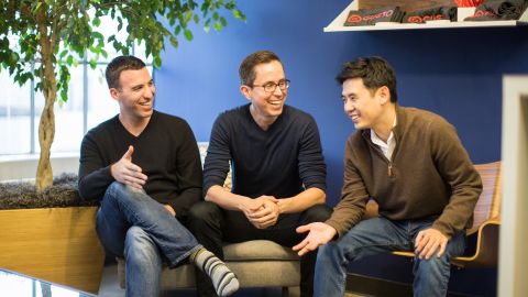 Pictured from left to right: Gusto co-founders Tomer London, Josh Reeves and Edward Kim.