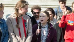 Swedish climate activist Greta Thunberg speaks at the 'Youth For Climate' protest in Paris, France, Friday 22 February 2019.