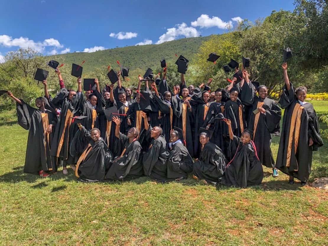 The graduating class of 2019 at Kisaruni All Girls' Secondary School, a WE Villages school in Kenya.