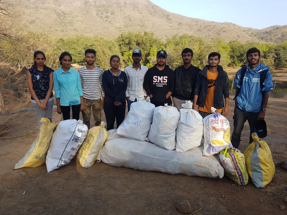 A group in Junagadh, India, posted on Instagram about collecting plastic thrown out by locals.