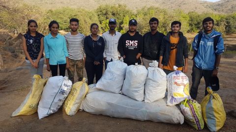 A group in Junagadh, India, posted on Instagram about collecting plastic thrown out by locals.