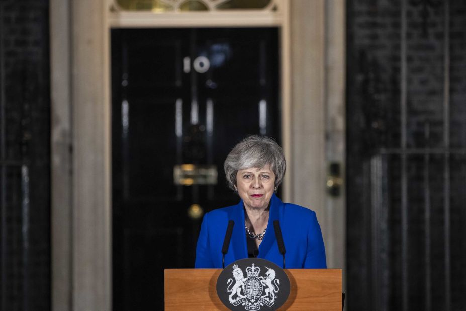 May addresses the media after her government <a href="https://www.cnn.com/2019/01/16/uk/theresa-may-no-confidence-vote-brexit-intl-gbr/index.html" target="_blank">defeated a no-confidence vote </a>in the House of Commons in January 2019. Lawmakers voted 325-306 in favor of the government remaining in power, one day after they rejected May's Brexit deal by 230 votes. That Brexit vote was the biggest defeat for any UK government in the modern parliamentary era.