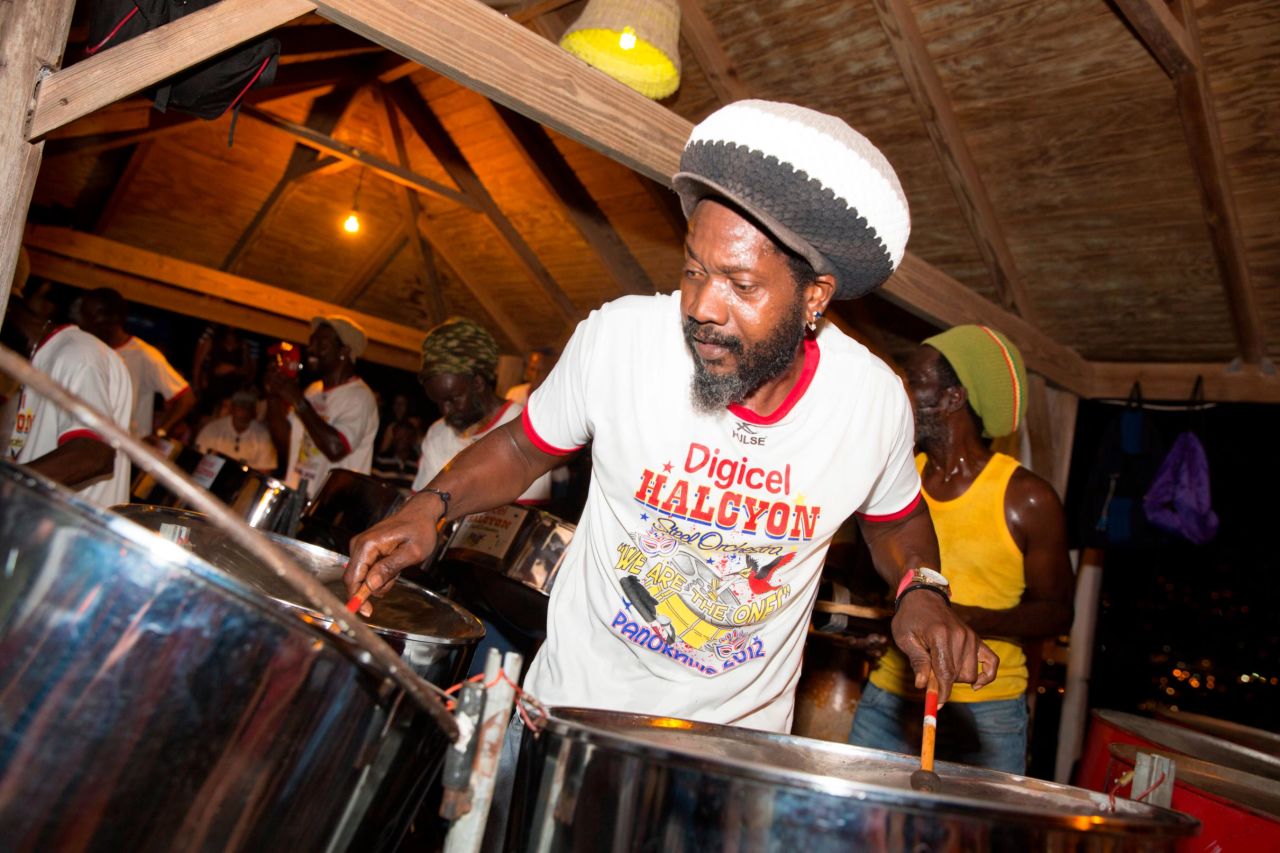 <strong>Steel drums: </strong>Local music is dominated by steel drums.