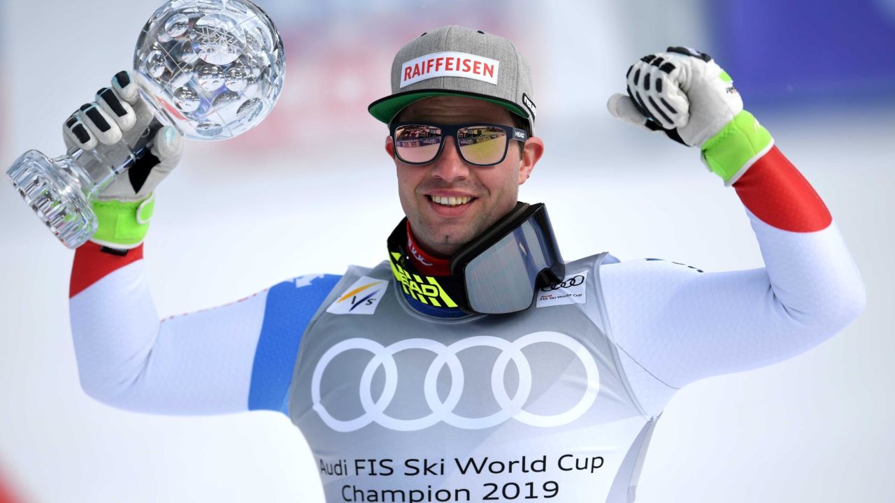 Swiss racer Beat Feuz clinched his second straight World Cup downhill season title. 