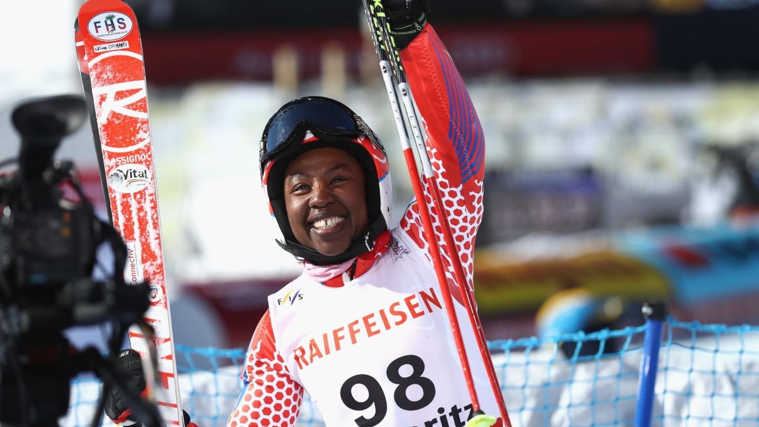 Found as a dying baby, Haitian Celine Marti is now an international skier