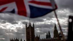LONDON, ENGLAND - MARCH 13: A Union flag flies outside the Houses of Parliament on March 13, 2019 in London, England. Last night MPs voted 242 to 391 against British Prime Minister Theresa May's Brexit deal in the second meaningful vote. They will now vote today on whether the UK should leave the EU without a deal. (Photo by Jack Taylor/Getty Images)