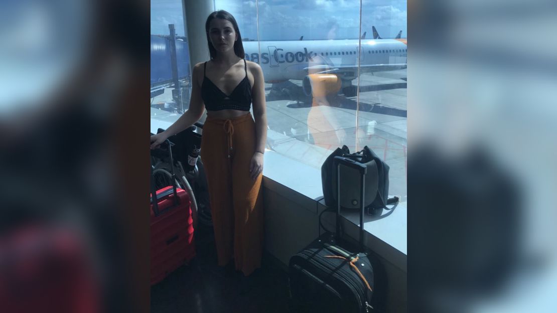 Thomas Cook Airlines staff threatened to remove Emily O'Connor from a flight for wearing "inappropriate" attire.
