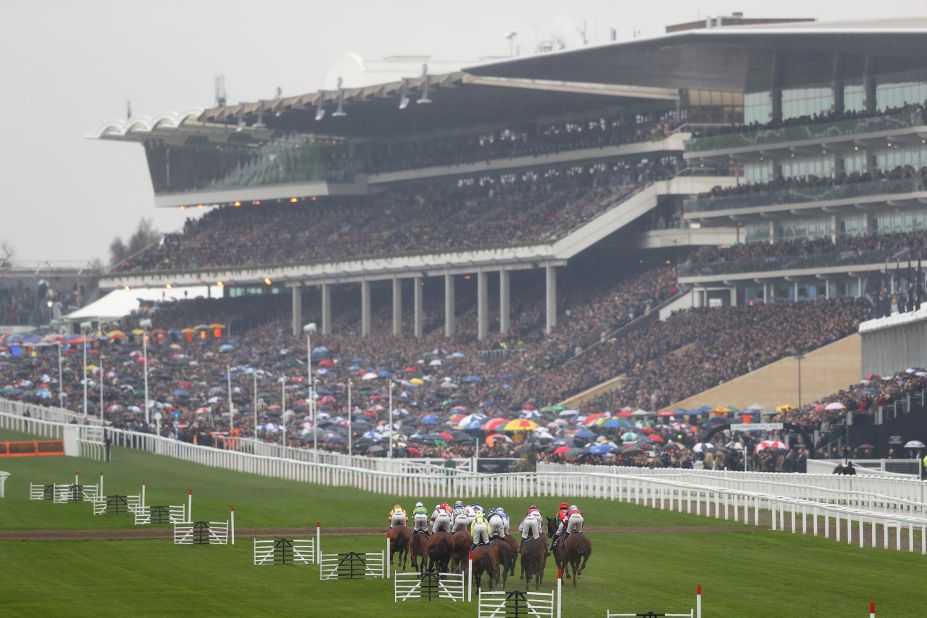 The Cheltenham Festival attracts huge crowds to jump racing's blue riband event in the Cotswolds region of England. 