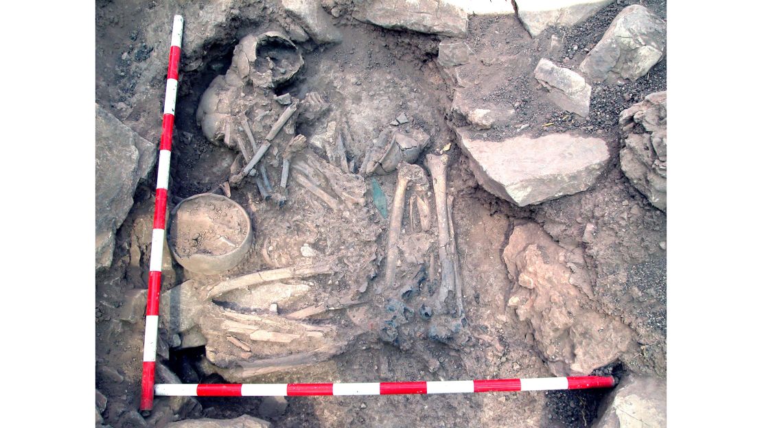 A man whose DNA traced him to central Europe was buried alongside a local Iberian woman.