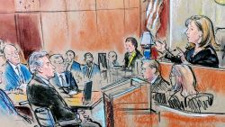Sketch of Paul Manafort and Judge Amy Berman Jackson in DC courtroom