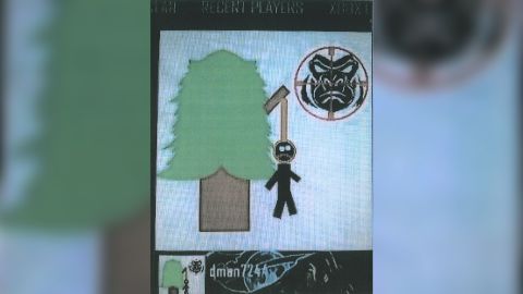 Workers allege a game of hangman was played with a black stick figure.