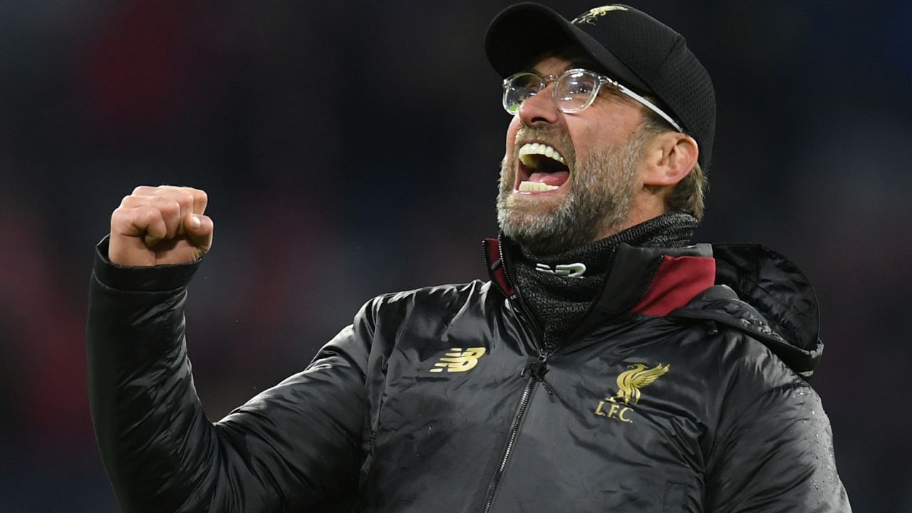 Liverpool's German manager Jurgen Klopp celebrates his side's victory in Munich.