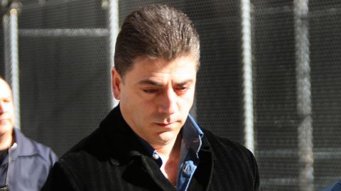 Francesco "Frank" Cali is shown in federal custody in 2008, the year he was sentenced in New York for extortion conspiracy.