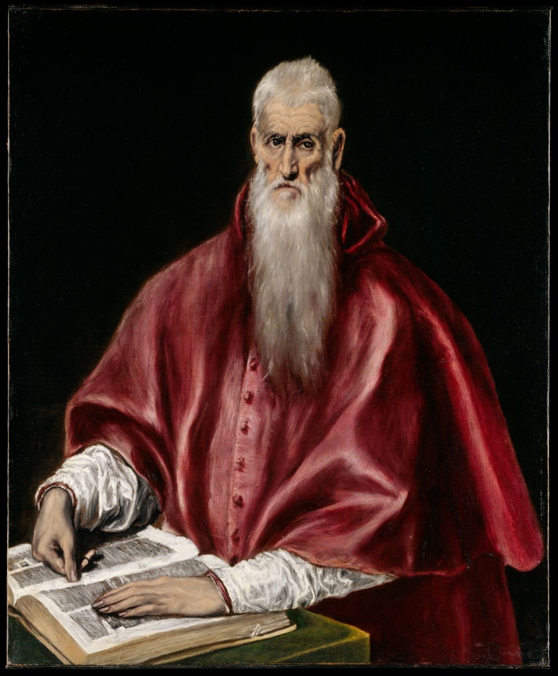 El Greco's elongated portraits, such as "Saint Jerome as a Scholar" (c. 1610), have sparked debate in the medical community about the artitst's eyesight.