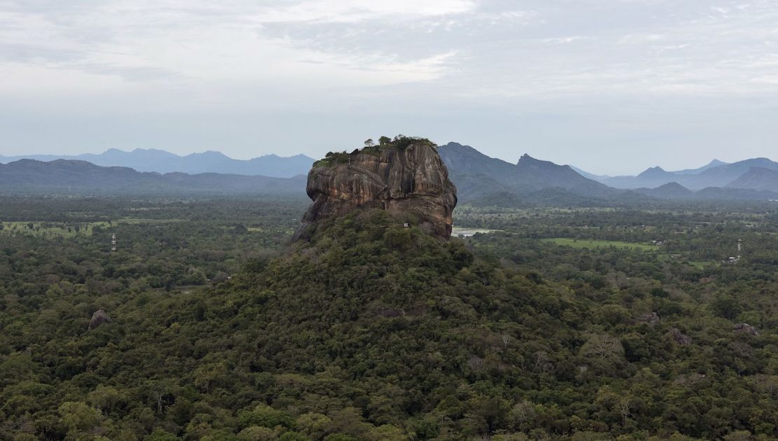 The ancient rock fortress of Sigiriya is located in north central Sri Lanka.