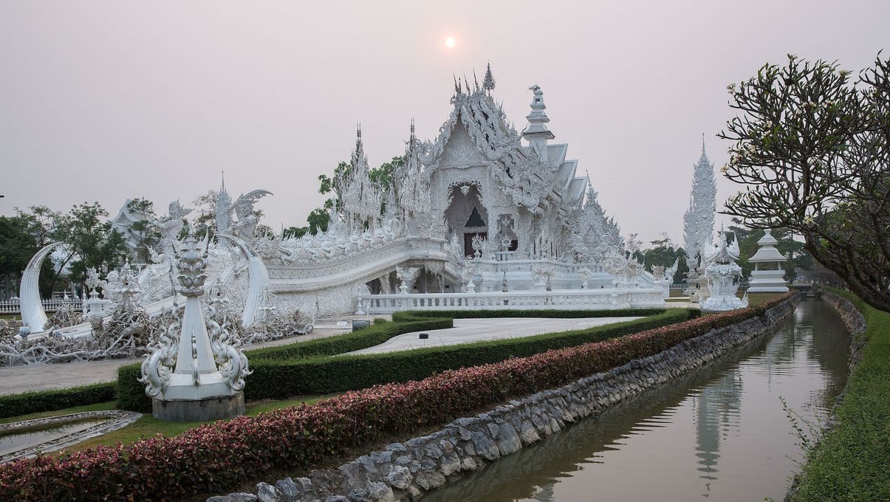 Chiang Rai's Wat Rong Khun -- better known as the "White Temple" -- is a popular city attraction.  