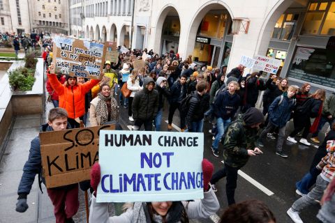 Belgium: A Youth 4 Climate rally is held in Brussels on January 17, 2019.