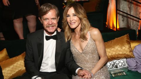 Felicity Huffman and William H. Macy at a Golden Globes event on January 6