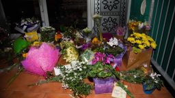 Flowers are placed on the front steps of the Wellington Masjid mosque in Kilbirnie in Wellington on March 15, 2019, after a shooting incident at two mosques in Christchurch. - Attacks on two Christchurch mosques left at least 49 dead on March 15, with one gunman -- identified as an Australian extremist -- apparently livestreaming the assault that triggered the lockdown of the New Zealand city. (Photo by Marty MELVILLE / AFP)        (Photo credit should read MARTY MELVILLE/AFP/Getty Images)