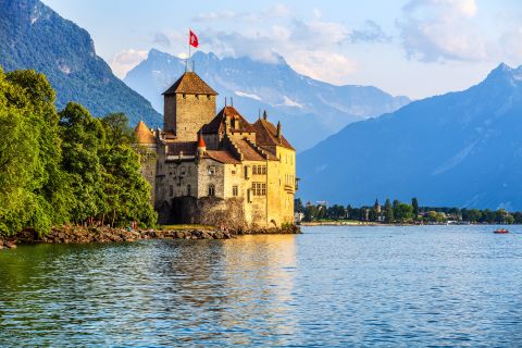 <strong>6. Switzerland.</strong>  Home on the banks of Lake Geneva, Chillon Castle was controlled by the Counts of Savoy for four centuries, through the 16th century. 