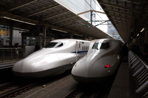 If you're traveling around Japan, then the bullet trains are a must. Their <a href="https://2019.englandrugbytravel.com/japan-facts/" target="_blank" target="_blank">fastest operating speed</a> is 200mph with an average delay of less than 60 seconds. 