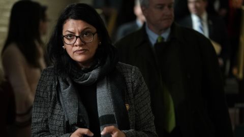 U.S. Rep. Rashida Tlaib leaves after a caucus meeting at the U.S. Capitol January 9, 2019 in Washington, DC. (Alex Wong/Getty Images)
