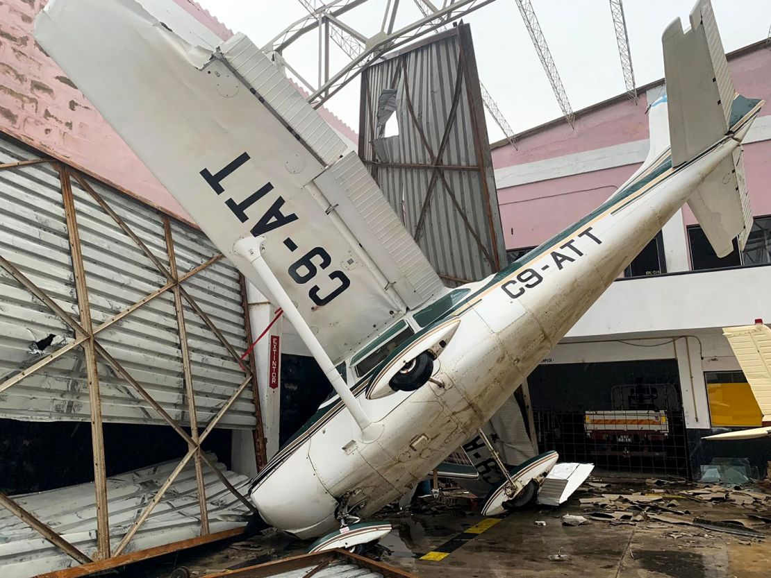 The airport in Beira, Mozambique, was damaged during Cyclone Idai. 