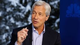 Jamie Dimon, chairman, president and CEO of JP Morgan Chase, in an interview at the annual World Economic Forum in Davos, Switzerland, on January 20, 2016.
