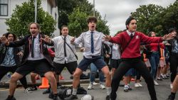 CHRISTCHURCH, NEW ZEALAND - MARCH 18: Youngsters perform a Haka during a students vigil near Al Noor mosque on March 18, 2019 in Christchurch, New Zealand. 50 people were killed, and dozens are still injured in hospital after a gunman opened fire on two Christchurch mosques on Friday, 15 March. The accused attacker, 28-year-old Australian, Brenton Tarrant, has been charged with murder and remanded in custody until April 5. The attack is the worst mass shooting in New Zealand's history. (Photo by Carl Court/Getty Images)